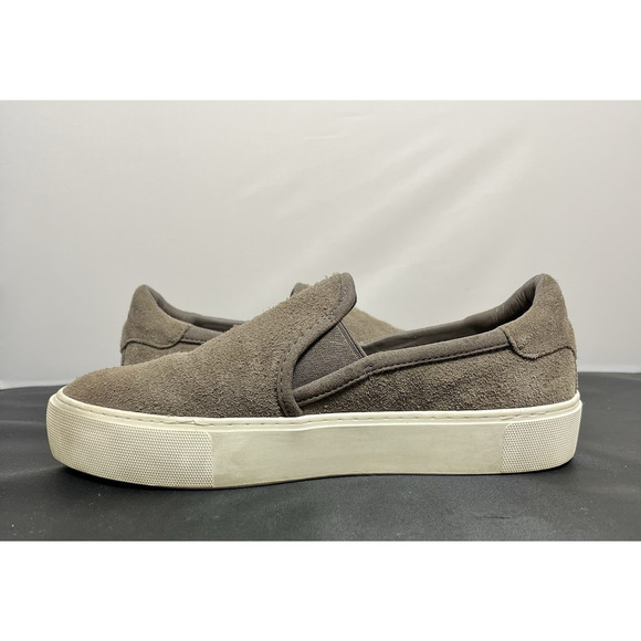 UGG Jass Slip On Suede Sneakers Shoes Woman's Size 7.5 Gray 1106545 Bnfts Chrty - Picture 8 of 13